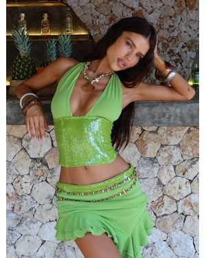Outcast Kellee Corset Top - Green