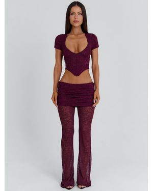 Outcast Nerissa Corset Top Burgundy - Red