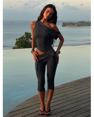 Outcast Juliett Crop Top Dark - Grey