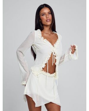 Outcast Mae Mini Skirt Ivory - White