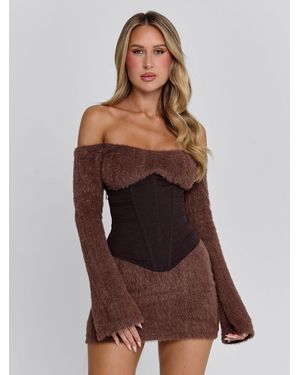 Outcast Juno Mini Dress - Brown