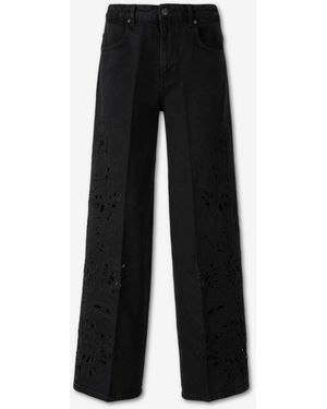 FARM Rio Jeans Bordados Richelieu - Negro
