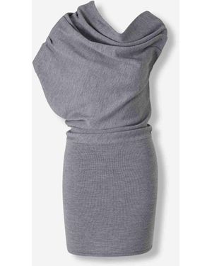 STAUD Vestido Mini Mabel - Gris