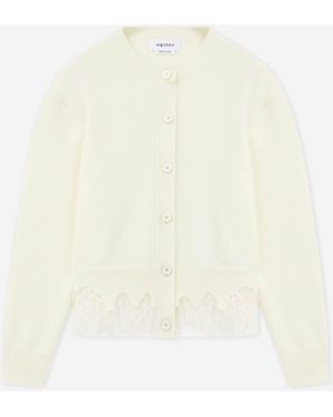 McQueen Cárdigan Encaje Telaraña - Blanco
