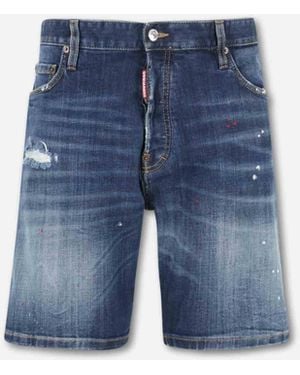 DSquared² Bermudas Slim Denim - Azul