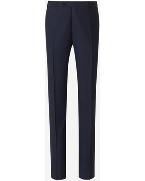 Canali Pantalones Formales Lana - Azul