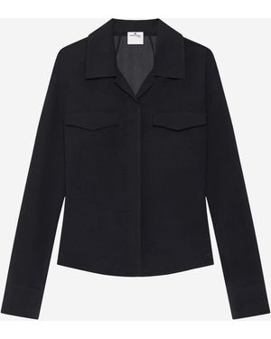 Courreges Camisa Bolsillos Algodón - Azul