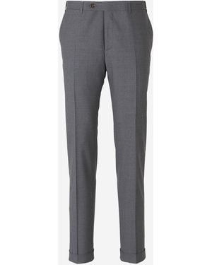 Canali Pantalones Formales Lana - Gris