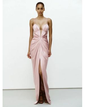 Rasario Vestido Maxi Satén - Blanco