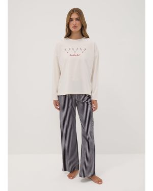 OVS Pigiama Con Girocollo - Bianco