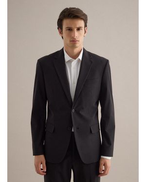 Piombo Tech Blazer Slim Fit, Uomo, Taglia - Nero