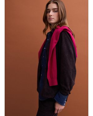 Piombo Shacket Regular Fit A Coste, Donna, Taglia - Nero