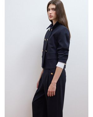Les Copains Blazer A Doppio Petto - Blu