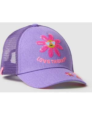 OVS Cappello Da Baseball Con Ricamo Fiori, Bambina, Taglia - Viola