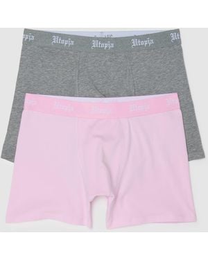 Utopia Bipack Boxer Midi & Melange, Uomo, Taglia - Rosa