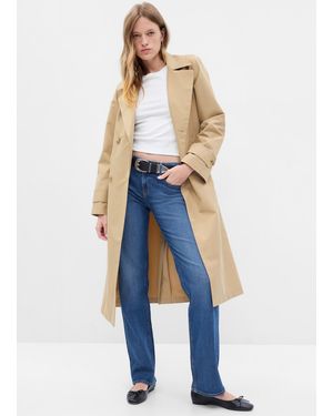 Gap Trench Lungo Con Maniche Raglan, Donna, Taglia - Blu