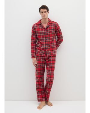 OVS Pigiama A Quadri - Rosso