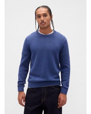 Gap Maglione girocollo azzurro in puro cotone - Blu