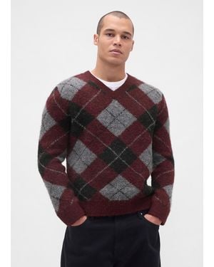 Gap Maglione Cashsoft A Rombi - Rosso