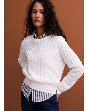 Piombo Maglia Bianca Girocollo - Bianco
