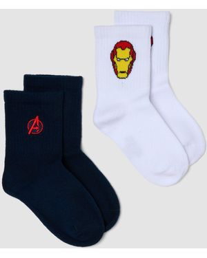 Marvel Bipack Di Calze Tennis - Blu