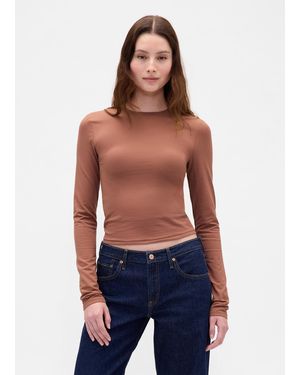 Gap Maglia A Maniche Lunghe Elasticizzata, Donna, Taglia - Blu