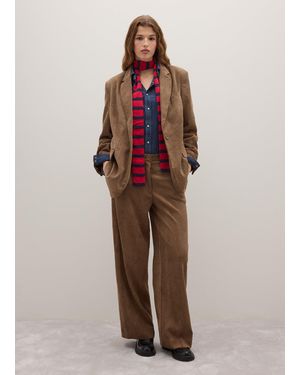 Piombo Blazer A Coste Regular Fit, Donna, Taglia - Marrone