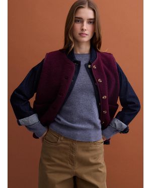 Piombo Gilet Burgundy Girocollo Regular Fit - Blu
