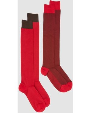 Piombo Bipack Calze Lunghe - Rosso