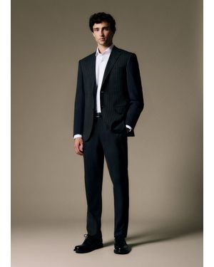 Piombo Abito Gessato Antracite - Grigio