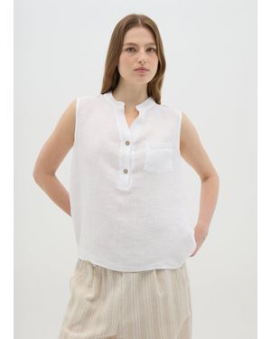 Hybrid Camicia Smanicata Da Donna - Bianco