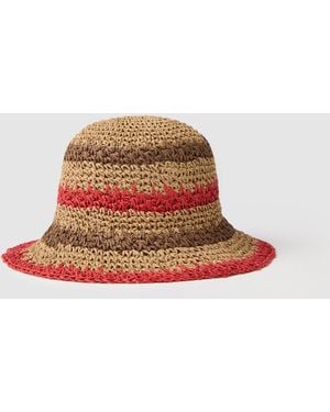 OVS Ovs Cappello Da Donna Con Strisce Marroni E Rosse, Taglia - Multicolore
