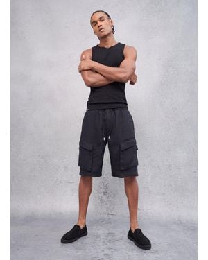 Utopia 100% Linen Cargo Shorts, Uomo, Taglia - Grigio