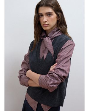 Les Copains Gilet - Grigio