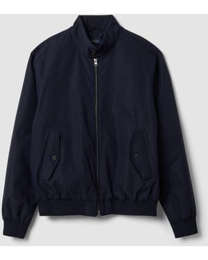 Piombo Giubbotto Regular Fit Con Zip E Collo Alto, Uomo, Taglia - Blu