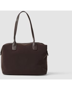 OVS Borsa A Mano Con Doppio Manico E Zip, Donna, Taglia - Bianco