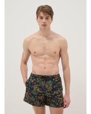 Maui Boxer Da Mare Camouflage Con Coulisse, Uomo, Taglia - Verde
