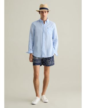 Piombo Boxer Mare Da Uomo Regular Fit Con Stampa, Taglia - Blu