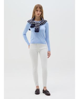 OVS Ovs Maglia A Maniche Lunghe Scollo Rotondo, Donna, Taglia - Blu