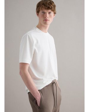 Piombo Tech T-Shirt Girocollo - Bianco