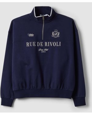 B.ANGEL Felpa Half Zip - Blu