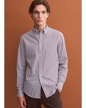 Piombo Camicia Bianca - Viola