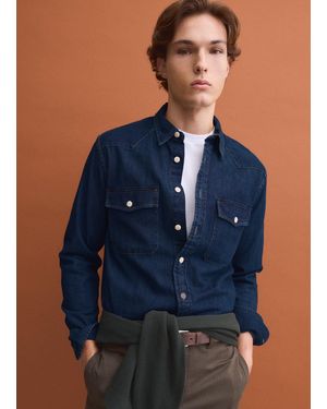Piombo Camicia - Blu