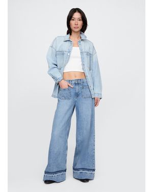 Gap Jeans A Gamba Larga - Blu