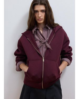 Les Copains Felpa Full Zip Rossa - Viola