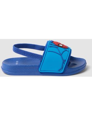Marvel Ciabatte Mare Con Grafica Spider- Bambino, Taglia - Blu
