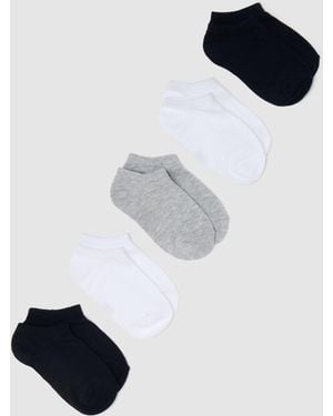 OVS Multipack Cinque Pariscarpa Neri E Grigi Stretch, Bambino, Taglia - Bianco