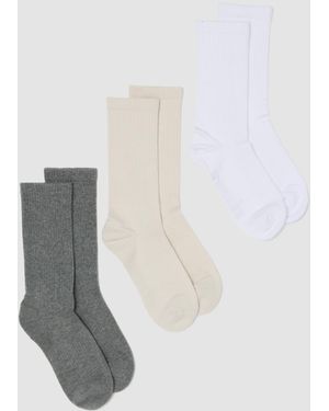 B.ANGEL Tripack Di Calzini Sportivi - Bianco