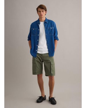 Piombo Pantaloncini Cargo - Blu