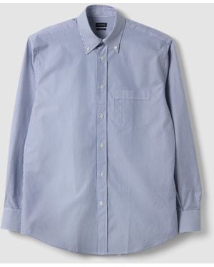Piombo Camicia Blu E Bianca